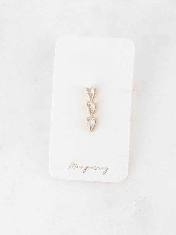 Piercing “Cristais em gotas”