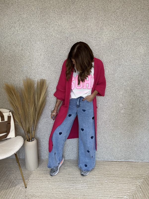 Jeans Wide Leg “Blue Hearts”